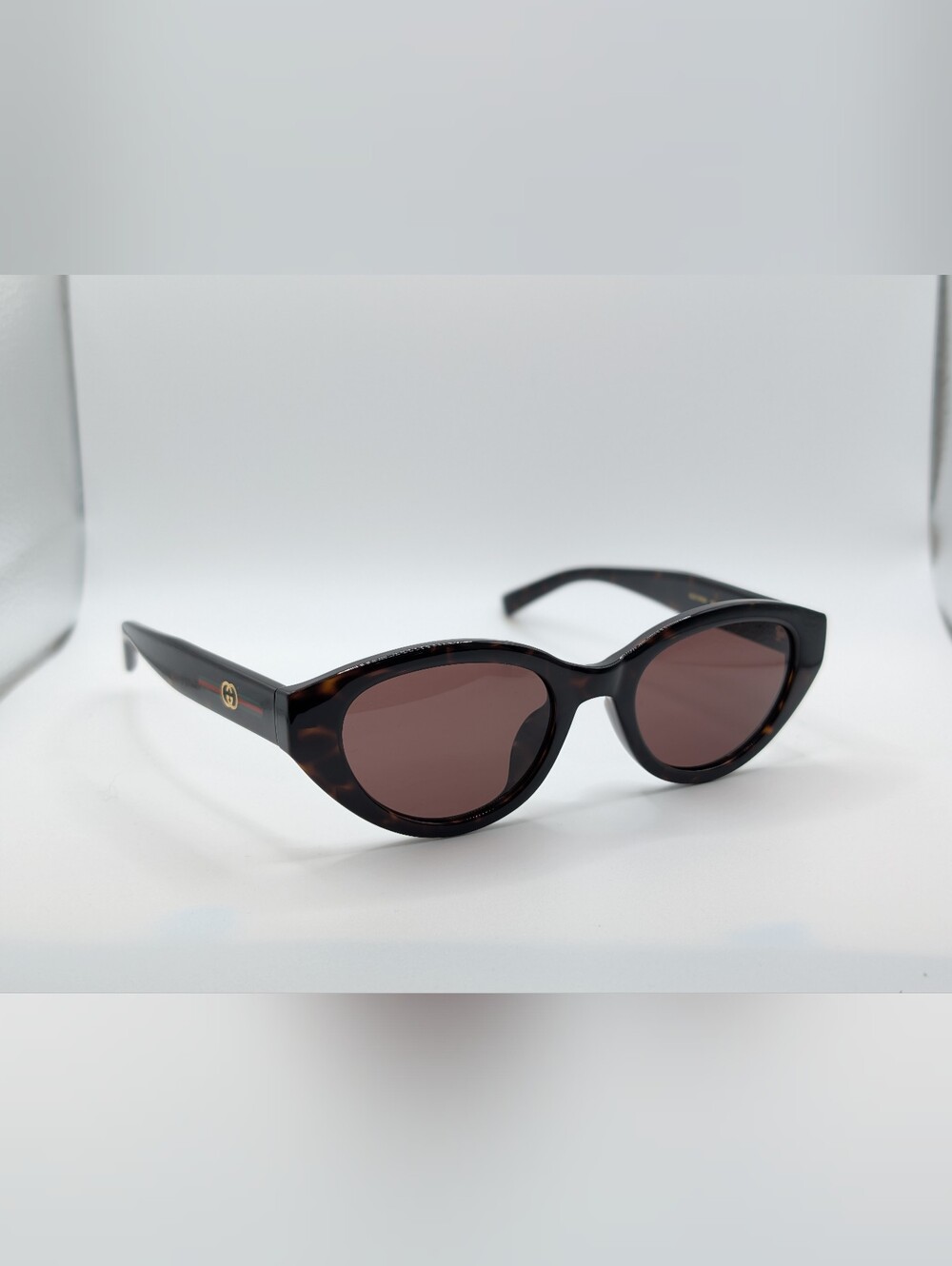 Gucci Tortoiseshell Cat-Eye Sunglasses with Brown Lenses